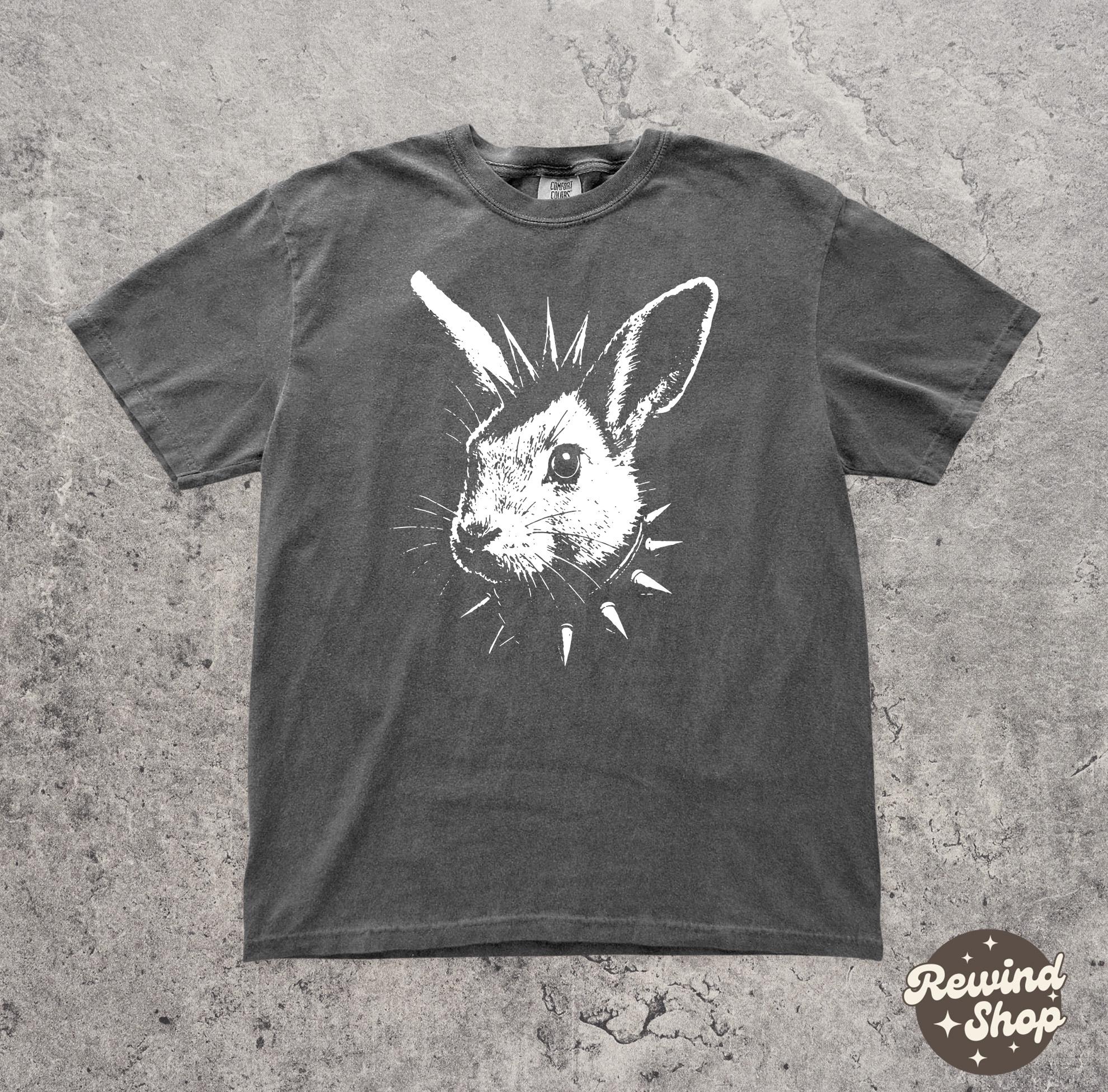 Punk Bunny Rabbit Comfort Colors® Tshirt - Goth Rabbit Shirt