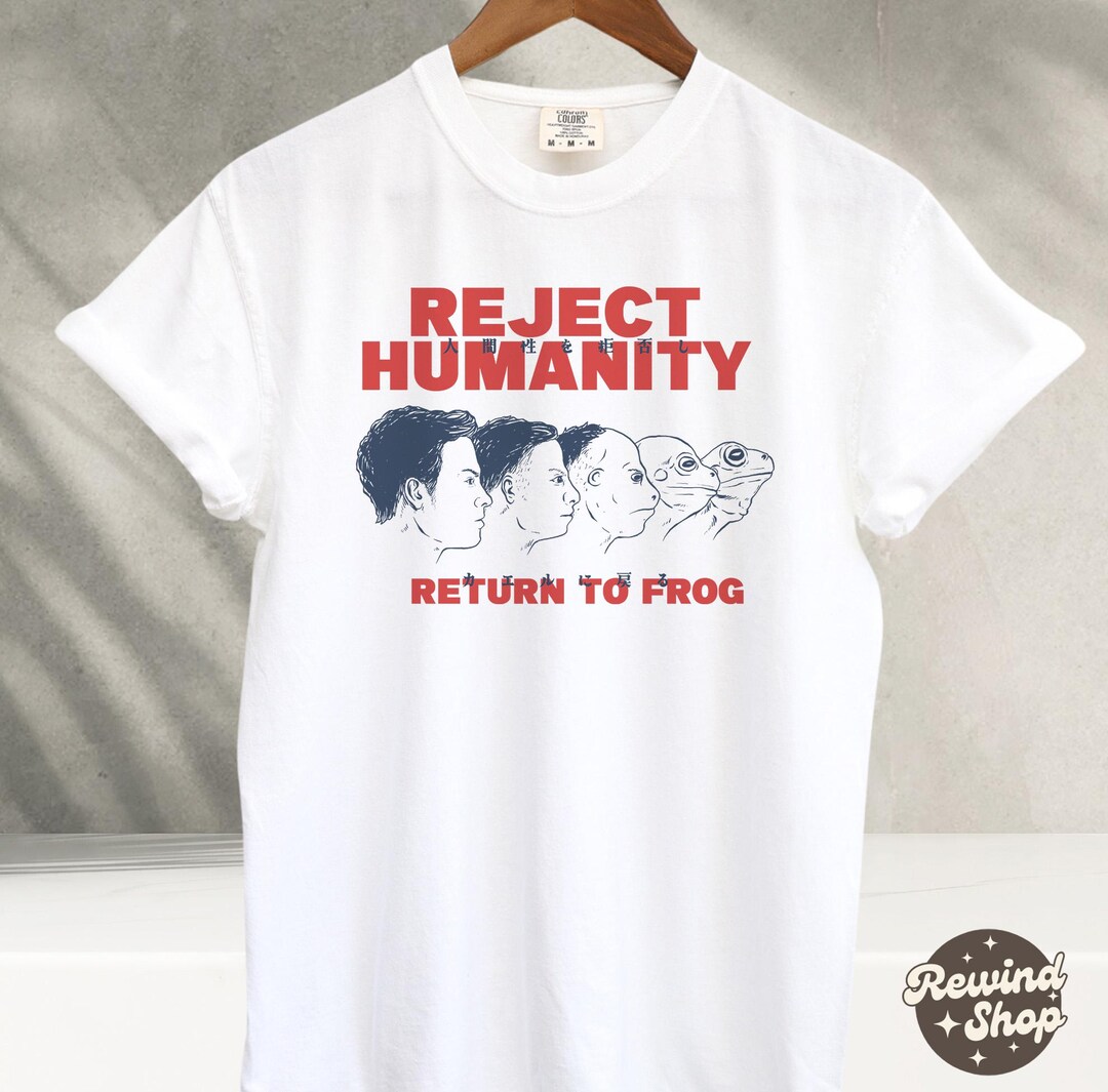 Unhinged Reject Humanity Frog Shirt, Comfort Colors Frog Shirt, Vintage ...