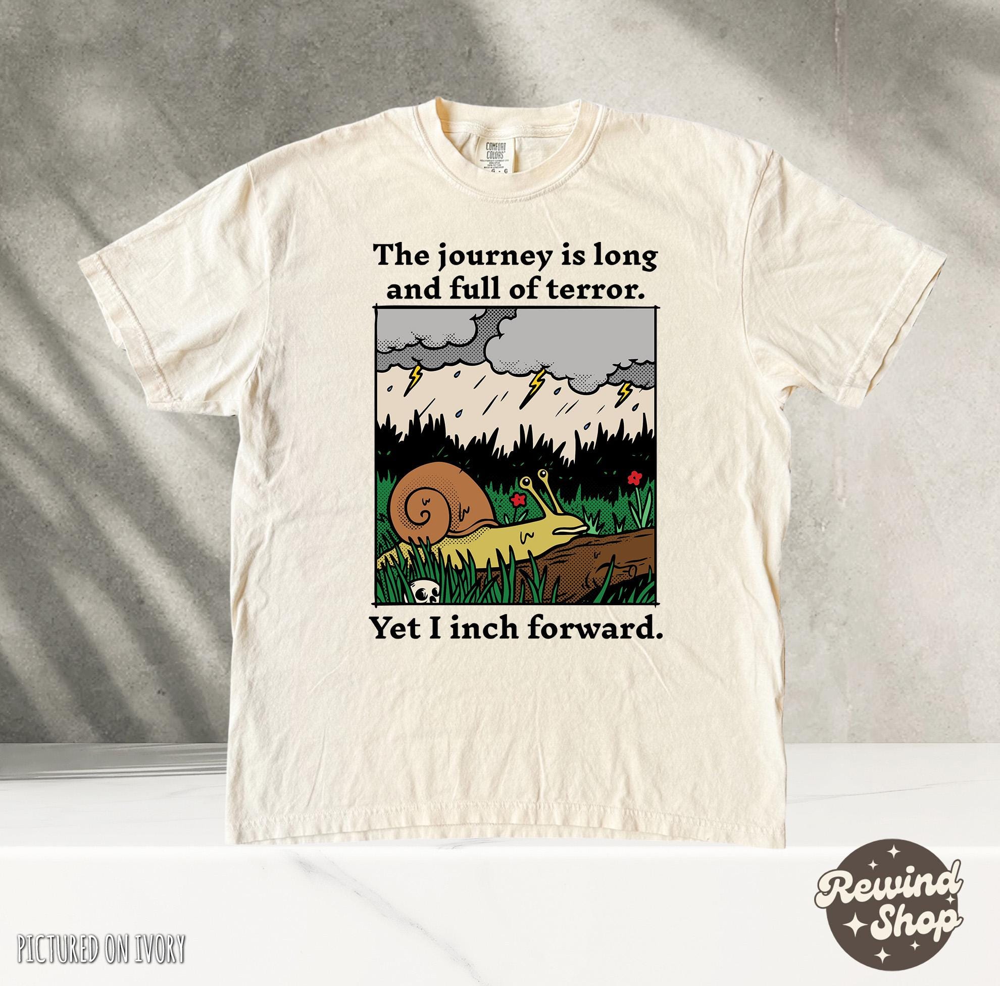 Funny Snail Shirt, Journey Is Long Cottagecore Shirt, Snail Gifts, Funny Snail Tshirt, Comfort Colors Shirt
