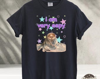 I Am Very Eepy Funny Cat T-Shirt, Funny Cat Meme Shirt, Meme Shirts, Funny Tshirts, Cute Sleepy Cat Graphic Tee