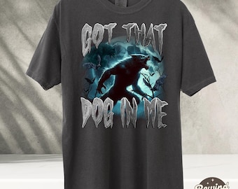 Wolf Got That Dog In Me Vintage Tshirt, Alpha Wolf Shirt, 90s Style Werewolf Shirt, Wolf Emo Meme Shirts, Mental Health Shirt
