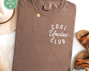 Minimalist Cool Uncles Club Shirt, Pregnancy Announcement Comfort Colors® T Shirt for Uncle, Cool Uncle T-Shirt, New Uncle Shirt