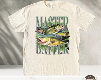 Master Baiter Bass Fishing Tshirt, Retro Graphic Tee, Bass Fishing Shirt For Men, Funny Fisher Tee, Husband Shirt, Dad Gifts