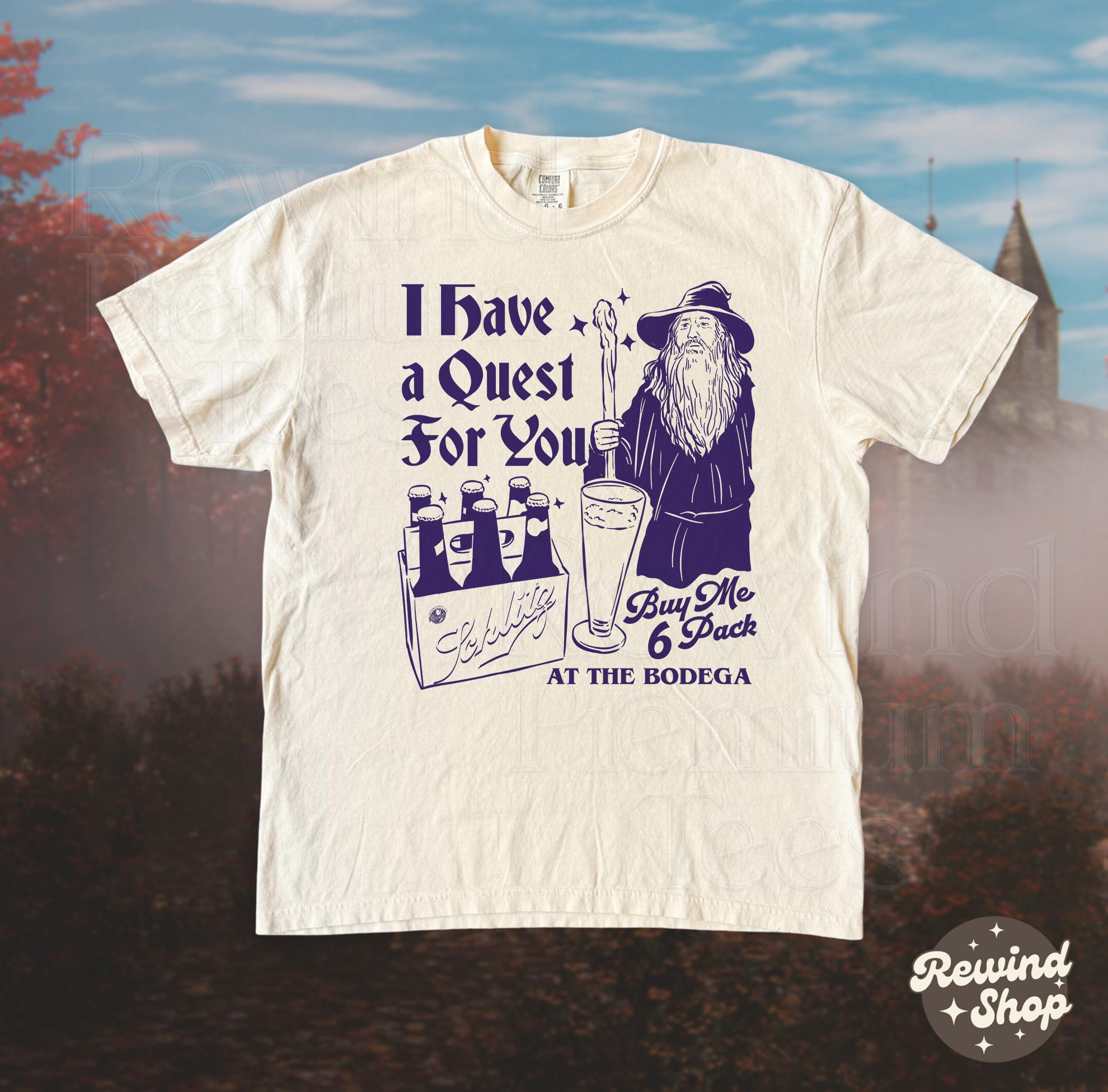 Wizard I Have a Quest for You Comfort Colors Vintage Tee - Funny