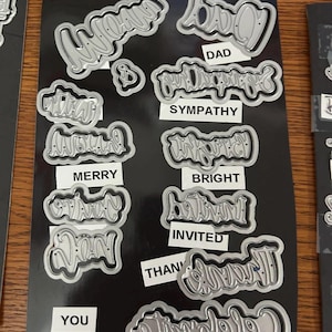 phrases en métal découpées pour carte de voeux scrapbooking fabrication de cartes