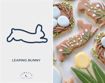 Leaping Easter Bunny Cookie Cutter