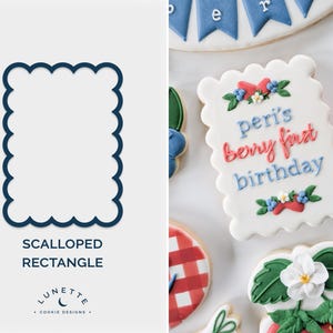 Koekjesvormpjes met geschulpte rechthoek