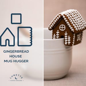 Set di formine per biscotti a forma di mini casa di pan di zenzero Mug Hugger