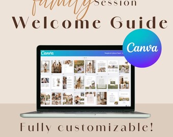 Family Photography Welcome Guide Canva Template (Digital Download)