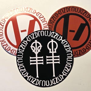 Twenty One Pilots Clancy inspired vinyl stickers, vinyl stickers, self adhesive, waterproof, weather resistant, decals, TØP stickers
