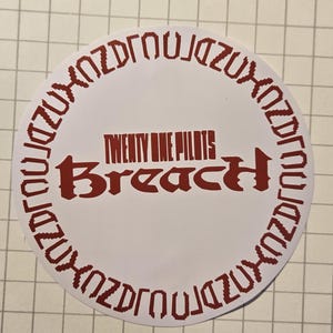 Twenty One Pilots Clancy/Breach inspired vinyl stickers, vinyl stickers, self adhesive, waterproof, weather resistant, decals, TØP stickers