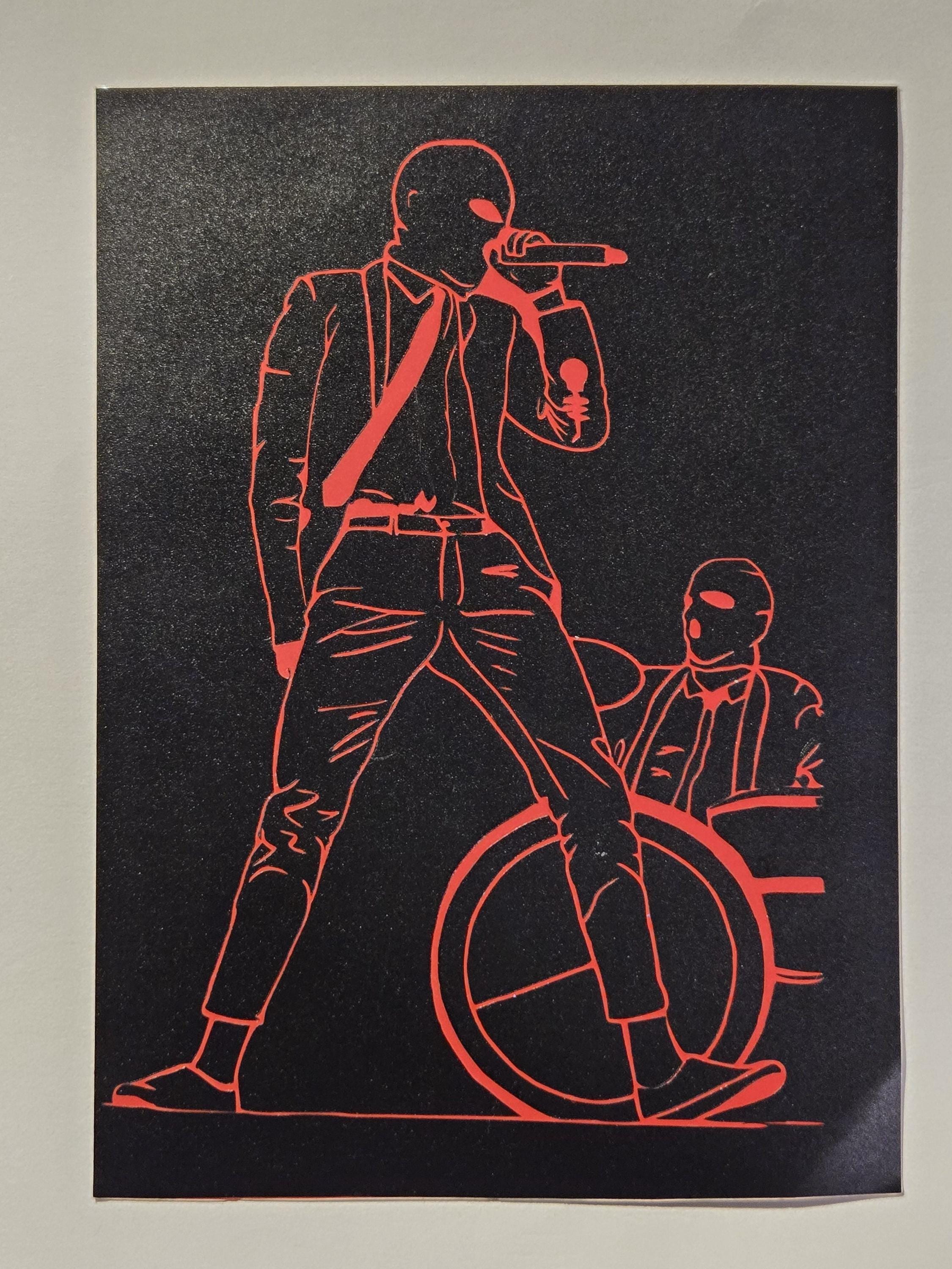 Twenty One Pilots Blurryface inspired vinyl stickers, vinyl stickers, self adhesive, waterproof, weather resistant, decals, TØP stickers