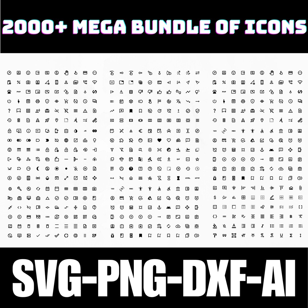Mega Wik Icon Mega Bundle of Icons Svg Png, All Types of Icons Svg Png, High ...