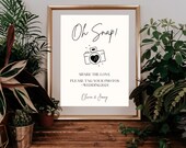 Modern Oh Snap Sign, Wedding Hashtag Sign, Instant Download, Template, Minimalist Wedding, Printable Snapchat Sign, Editable, Party Sign