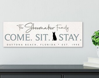 Personalized Dog House Sign, Custom Canvas Wall Decor