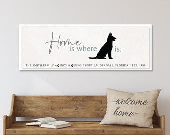 Custom Dog Lover Canvas Sign, Personalized  Wall Decor