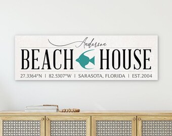 Custom Beach House Name Sign Rustic Hand Made Vintage Wooden - Etsy
