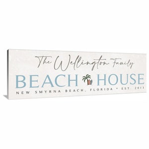 Personalized Beach House Sign, Custom Coastal Decor image 8