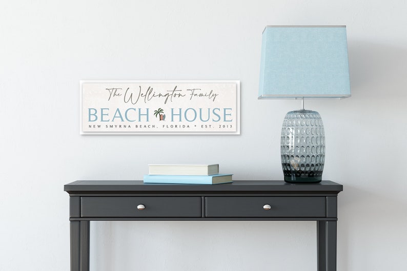 Personalized Beach House Sign, Custom Coastal Decor image 9