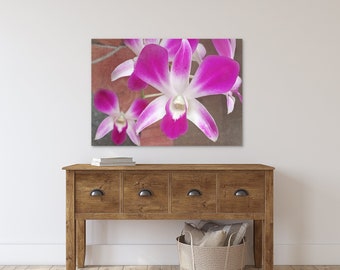 Purple Pink Flower Photography, Orchid Floral Botanical Close Up Art Prints #13