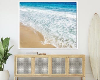 Coastal Beach Photography Print: Ocean Waves Wall Art