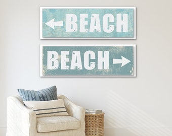 Beach house sign, custom beach sign with arrow
