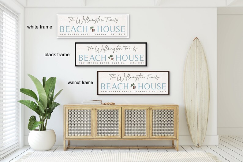 Personalized Beach House Sign, Custom Coastal Decor image 7