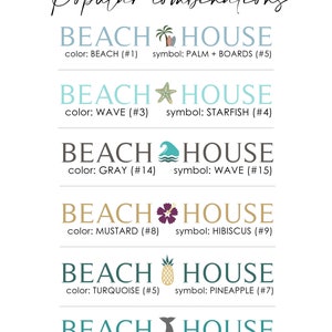 Personalized Beach House Sign, Custom Coastal Decor image 4