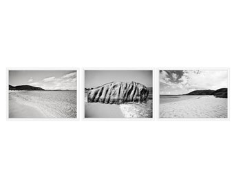 Black and White Coastal Decor, Beach Gallery Wall Art Prints Set of 3