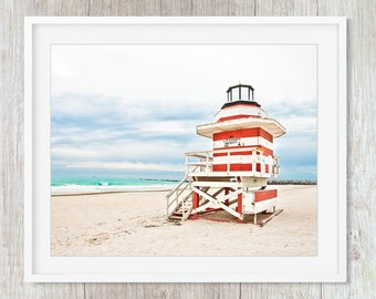 Lighthouse #8 Miami Beach Lifeguard Tower Wall Art Photography Print