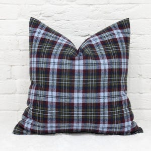 Rustic Plaid Throw Pillow Cover - Classic Tartan Pattern for Cozy Farmhouse, Wool Checkered Cushion Cover, Decorative Pillow for Living Room