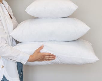 Premium Down Alternative Pillow Insert | Throw Pillow Cover Insert | Decorative Pillow Insert, 12x20 16x24 16x28  | Cotton cover, Microbeads