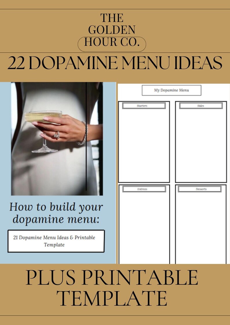 Dopamine Menu Guide Beauty PDF Wellness Health How to Examples Template ...