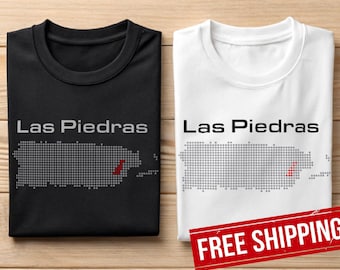 Camisa Las Piedras Puerto Rico / Camiseta Pueblo Boricua / Orgullo de la ciudad natal puertorriqueña / Regalo Boricua / Regalo para mamá papá / PR Town Map Camiseta