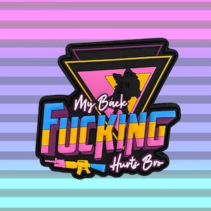 Me duele la espalda, hermano. Parche militar divertido con gancho y bucle de PVC.