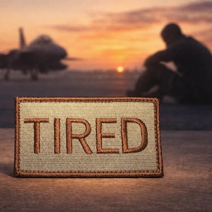 TRÖTT broderad morallapp, moralflik, OCP-utrustning