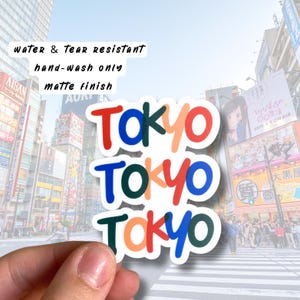 Pegatina de Tokio, Japón, resistente al agua, duradera, lavable a mano, recuerdo de Japón, pegatina de viaje de Japón, pegatina para diario y planificador.