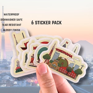 Japan Reise Stickerpack: Tokyo, Kyoto, Osaka, Nagoya, Yokohama, Sapporo, Souvenir aus Japan, Reisegeschenk aus Japan