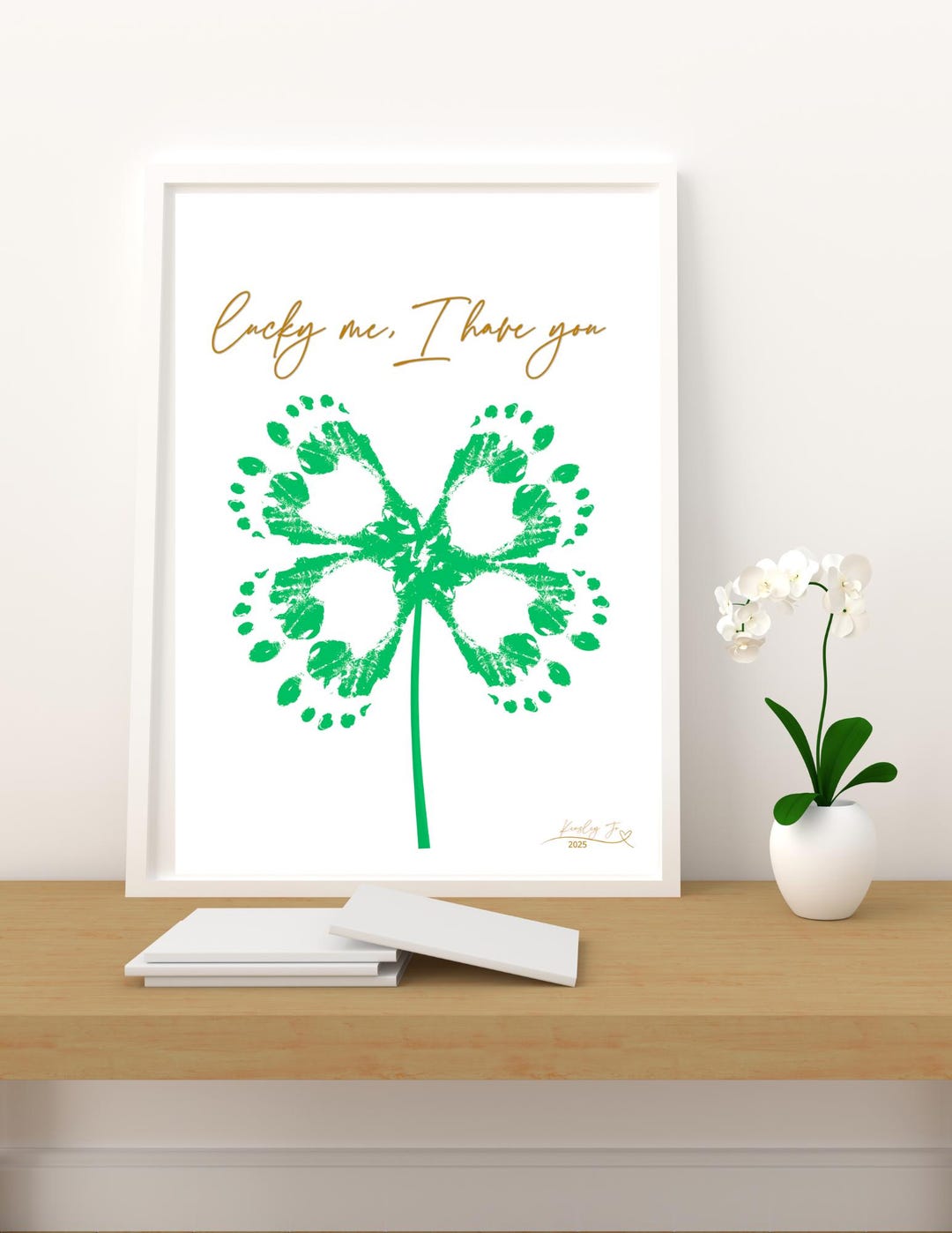 Lucky Me I Have You Footprint Craft – Editable Digital Download With 4 ...
