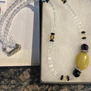 crystal and new jade necklace