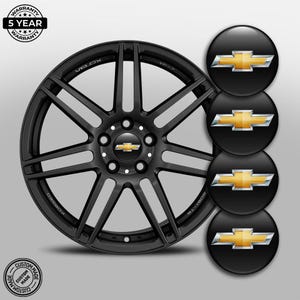 Car Wheel Center Cap Stickers Chevrolet – Set of 4 – Silicone Rim Hub Covers – Universal Fit – Waterproof & Durable