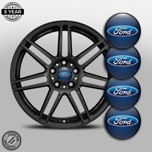 Car Wheel Center Cap Stickers with Logo – Set of 4 – Silicone Rim Hub Covers – Universal Fit – Waterproof & Durable