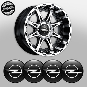 Car Wheel Center Cap Stickers Opel – Set of 4 – Silicone Rim Hub Covers – Universal Fit – Waterproof & Durable