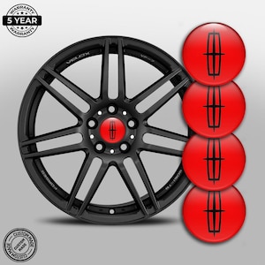 Car Wheel Center Cap Stickers Lincoln – Set of 4 – Silicone Rim Hub Covers – Universal Fit – Waterproof & Durable