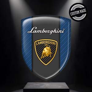 Auto Silicone Badge Lamborghini – Self-Stick Car Emblem – Waterproof Decal – Interior & Exterior Tuning Accessory