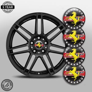 Ferrari Wheel Hub Stickers: Self-Adhesive Epoxy Resin Car Decoration