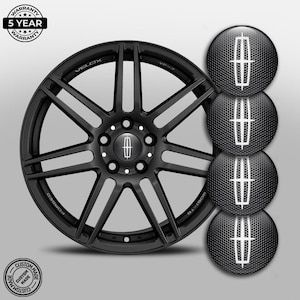 Wheel Center Cap Covers Lincoln – 4-Pack Silicone Stickers – Car Rim Hubcap Accessories – Custom Auto Decoration