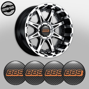 Wheel Center Cap Covers BBS – 4-Pack Silicone Stickers – Car Rim Hubcap Accessories – Custom Auto Decoration