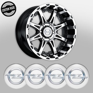 Wheel Center Cap Covers Opel – 4-Pack Silicone Stickers – Car Rim Hubcap Accessories – Custom Auto Decoration