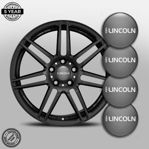 Wheel Center Cap Covers Lincoln – 4-Pack Silicone Stickers – Car Rim Hubcap Accessories – Custom Auto Decoration